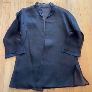 Unique Sheer Silk Dressy Jacket Topper. Size M